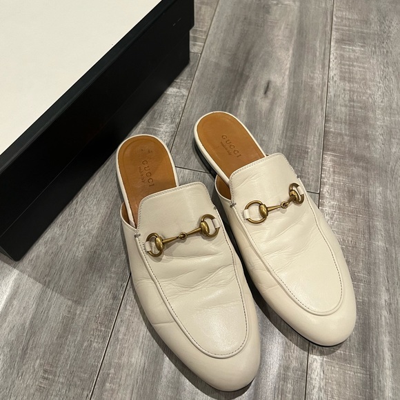 GUCCI White Princetown Mule’s - Picture 1 of 6